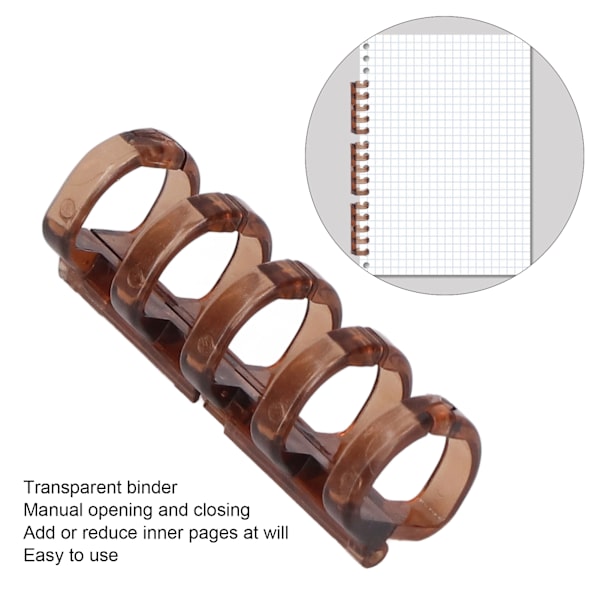 20 st bindningsringar segmenterad design rymmer 60 ark 11 mm bindningstjocklek kontorsmaterial gul