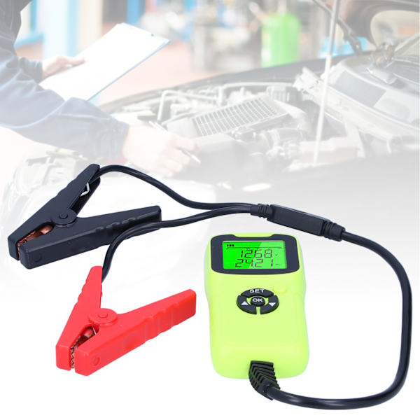 A300 Digital Bilbatteritest LCD Batteritestanalysator Autotest Diagnostiska VerktygGrön