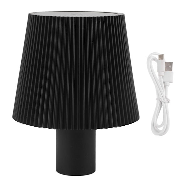 Flasklampa 3 Färgers Dimning 4000mah Uppladdningsbar Sladdlös IP54 Vattentät Portabel Bordslampa för Utomhusrestaurang Sovrum Svart