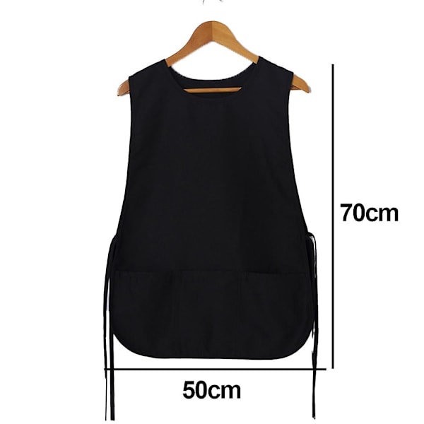 Universal Unisex Cobbler Apron, Smocks med ficka - svart