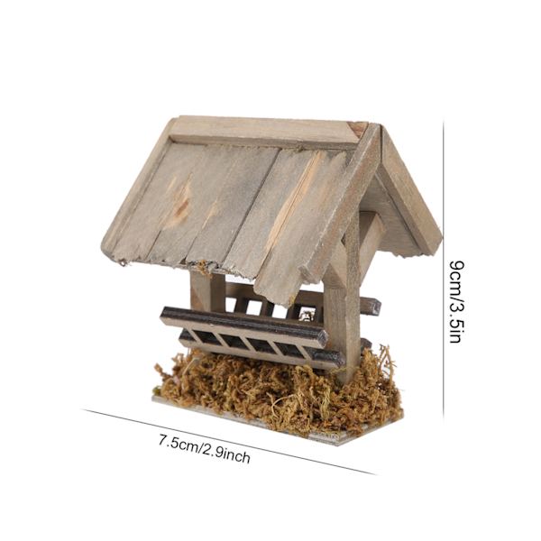 Dockhus Miniatyr Trä Krubba Utomhus Trädgårdsscen Dockhus Dekorativt TillbehörKrubba