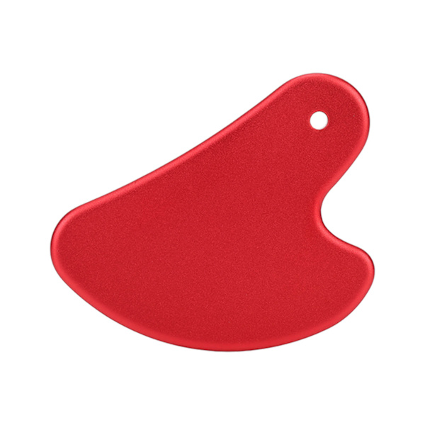 Metall Gua Sha-verktyg Aluminiumlegering Skrapbräda Blodcirkulationsfrämjande Helkropps Ansiktsbehandling Gua Sha-bräda Röd