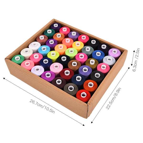 Sytrådssats Polyester 1000 Yards 42 Färger Hushåll DIY Broderispolar Kit