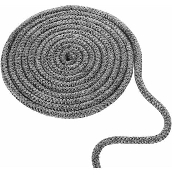 Flätat insats- och spispackning, 10 mm x 4 m grafitimpregnerad glasfiberpackning skorstensförseglingsrep ersättning för eldstäder vedeldade spisar