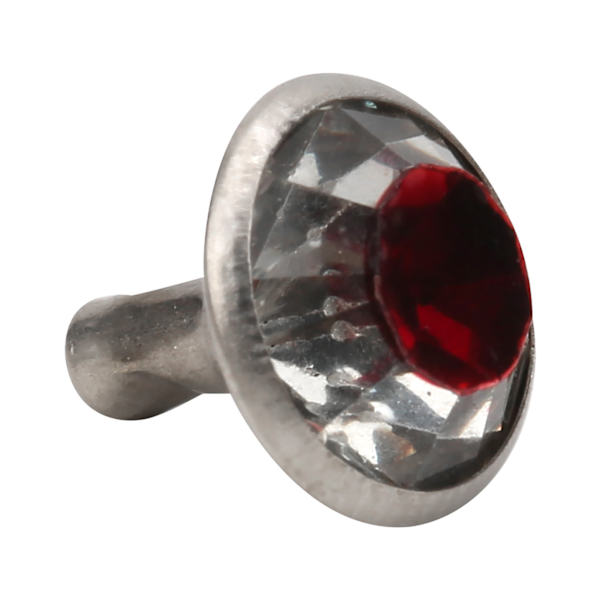 100 st kristallrhinestone rördiamantnitar för bagage / skor / hattar / klädtillbehör 9 mm rött hjärta vit diamant