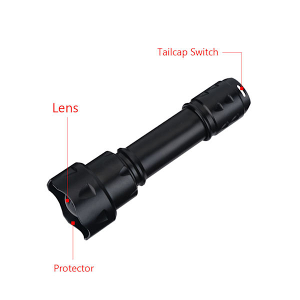 Aluminiumlegering Infraröd 850nm IR Ljus LED Nattvision Belysning Ficklampa Fackla