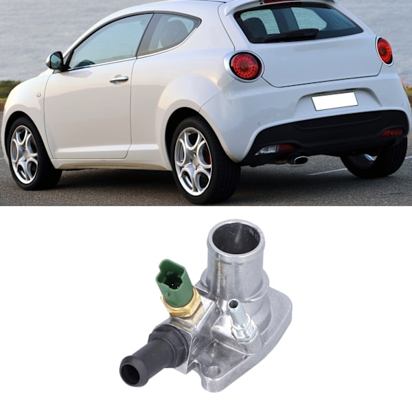 Kylvätske termostat 55193669 Aluminiumlegering Ersättning för Alfa Romeo Mito 2008‑2020