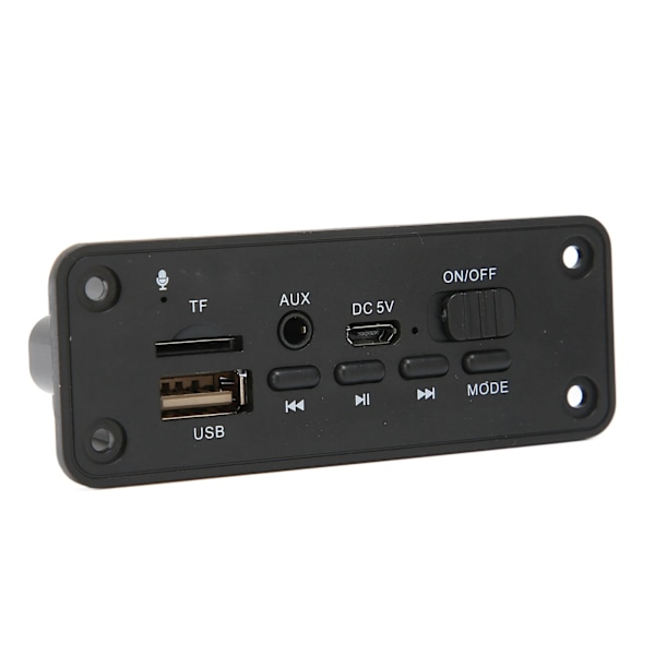 Bluetooth MP3 Dekoderkort 2 X 3W Multifunktionell Bluetooth 5.0 Modul Spelare för MP3-spelare Svart