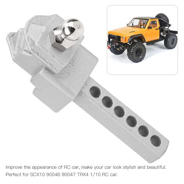 RC-bilmodell i metall, simulerad släpvagnskrok, tillbehör för SCX10 90046 90047 TRX4 1/10Silver