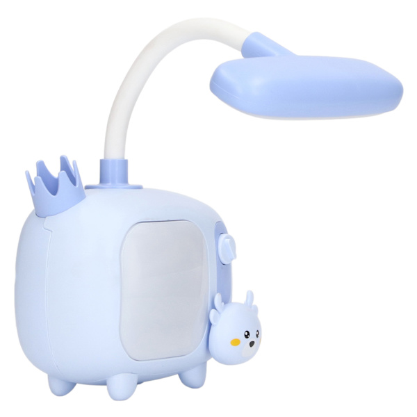 Ögonskydd Skrivbordslampa för Barn, USB-uppladdningsbar, 360° Böjbar Hals, Silikon TV-stil Bas, Stämningsläge, Perfekt för Läsning och Läxor, Söt