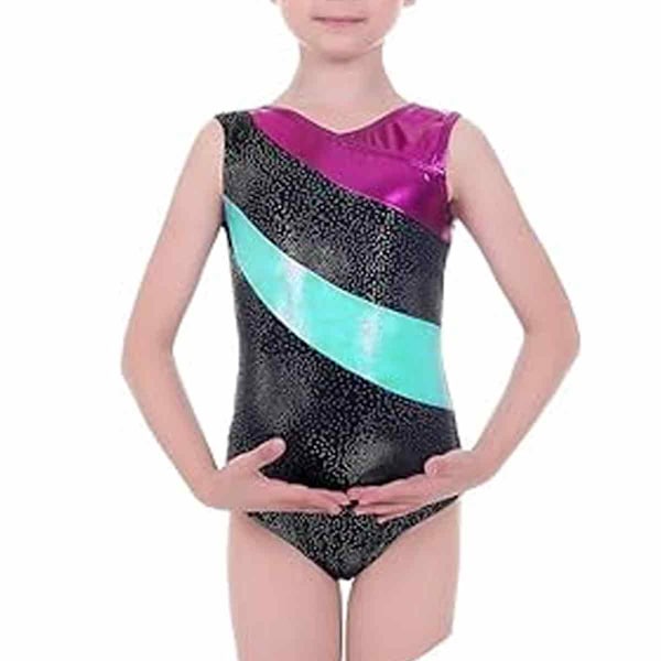 Flickor Sport Gymnastik Elastisk Bekväm Gymnastikdräkt Kläder Långärmad Dansdräkt (7-8 år)