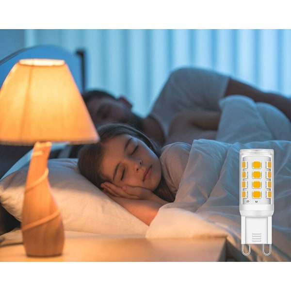 Dimbar LED-lampa, Energieffektiv, Varmvit, 3W, AC 220-240V, Standard G9 Bi-pin Sockel, 320LM, Flimmerfri, 360° Spridningsvinkel, 6-pack