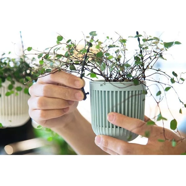 3-pack 3,5-tums tvådelade suckulentkrukor med dränering, flexibelt avtagbart handtag, planteringskrukor blomkrukor små planteringskrukor för mini