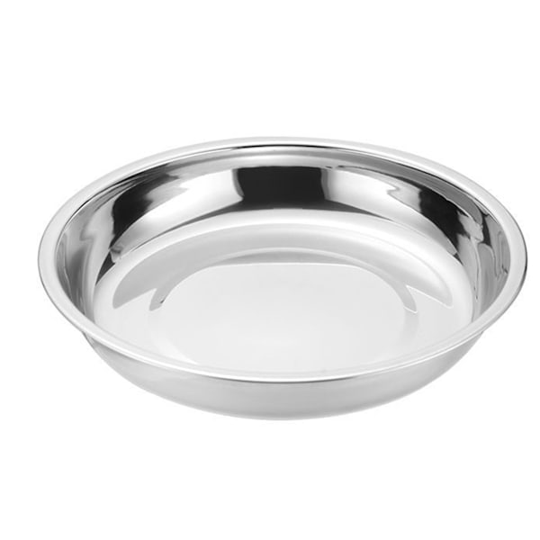 Metalltallrikar 304 Rostfritt Stål Runda Campingtallrikar Förtjockad Sopptallrik Bordsverktyg S (16cm)