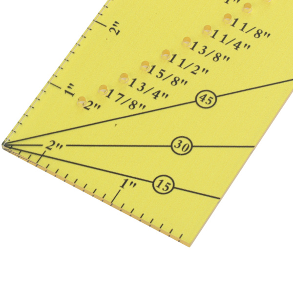 2-set sömnadsguide linjal stark magnetisk rostfritt stål transparent akryl gul linjal positioneringsmagnet sömnadsguide