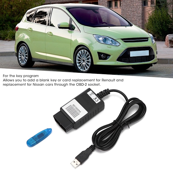 OBD2 Diagnostikkabel FNR Nyckelprogrammering Verklig Kod 4 i 1 Plast Ersättning för Renault