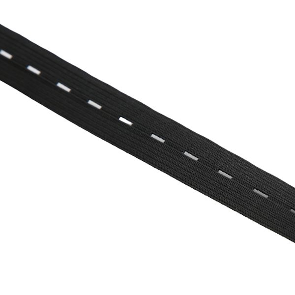 Elastiskt band Bredd 2cm Stickad spole perukband för sömnad Kläder Byxor Bälten Peruker DIY HantverkSvart