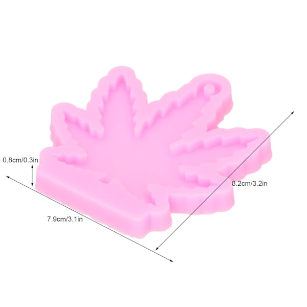 Nyckelring Silikonform Lönnlöv Forma DIY Nyckelring Hänge Gjutform Hantverksdekoration
