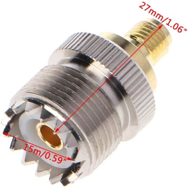 Hon till UHF Hon SO239-kontakt RF Koax Koax-adapter för WiFi-antenn Radio Repeaters Signalförlängningskabel (4-pack)