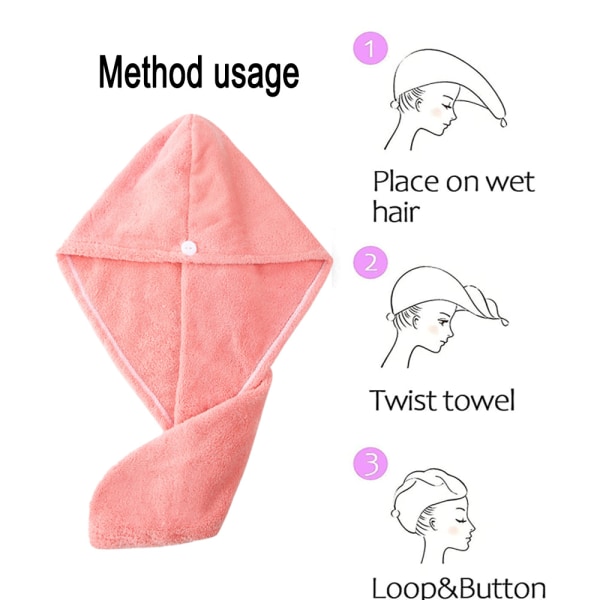 3Pack Hårhandduk Mjuka duschhanddukar för kvinnor för hår Turban