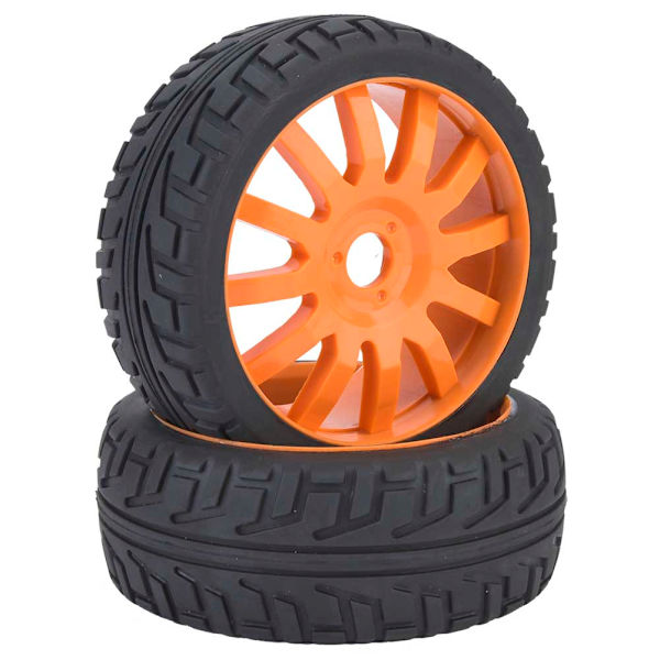 Hjulfälgnavdäck Gummidäck för 1/8 On road Racing RC Biltillbehör (Orange)