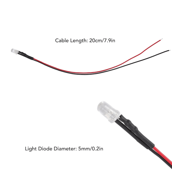 10 st lysdioder 5 mm förinställda elektroniska LED-ljusdioder för dekoration 5-12 V lila ljus