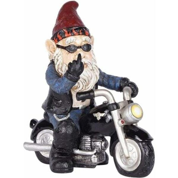 Motorcykel Trädgårdstomte - 13,3 cm x 13 cm - Vattentät Trädgårdstomte Staty - Solskydd - Trädgårdsdekoration för Trädgård, Uteplats, Balkong