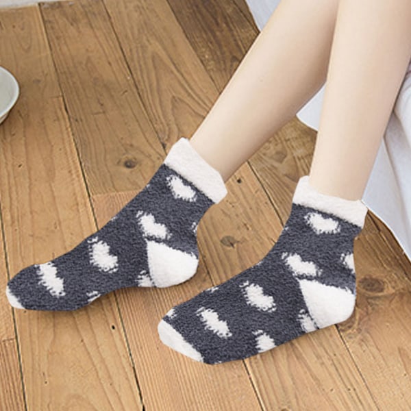 Dam Varm Super Mjuk Plysch Slipper Sock Vinter Fluffig