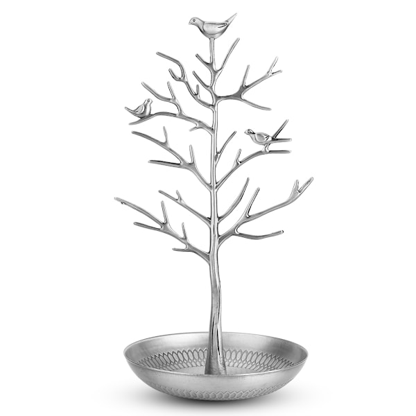 Elegant Smyckesdisplay, Fågelträdformat Metallställ för Heminredning, Galvaniserad Metall Säkerställer Hållbarhet & Skönhet för Dina Värdesaker