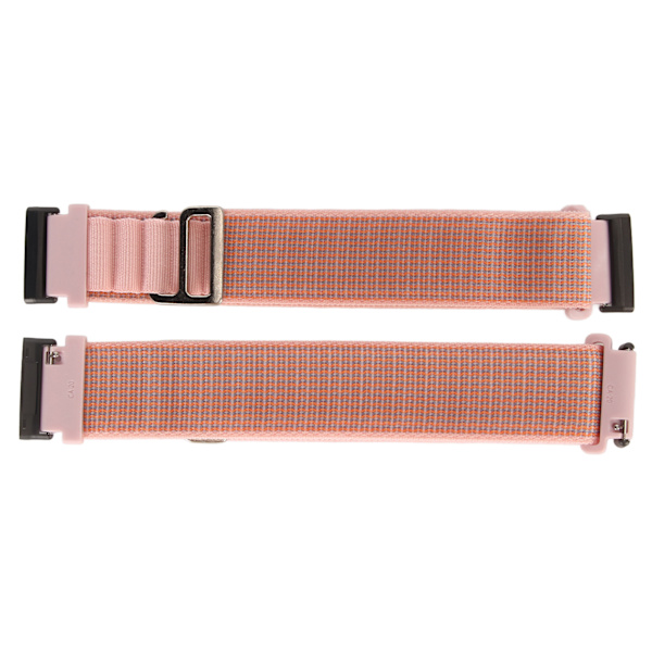 Stretch Woven Nylon Smartwatch Band Strap Ersättning Tillbehör Passar Fitbit Versa 4 3 Sense 2 Rosa