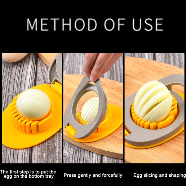Äggskärare för hårdkokta ägg, lätt att skära ägg i skivor