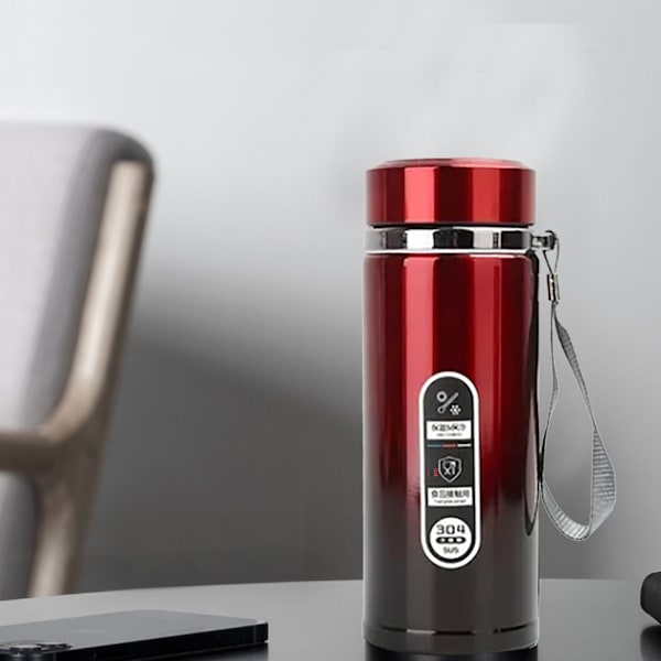 Termisk Vattenflaska Mat Klass Rostfritt Stål Graderad Färg Elegant Termisk Mugg för Utomhusresor Röd