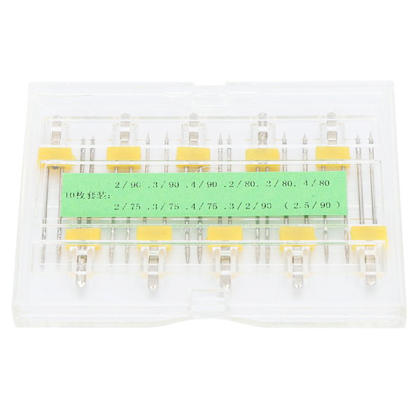 10 st symaskin dubbelnål set olika specifikationer dubbla stift tillbehör