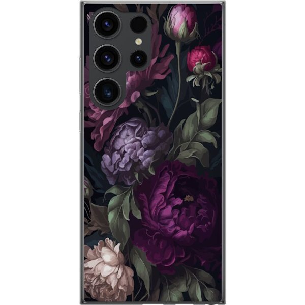 Samsung Galaxy S25 Ultra Genomskinligt Skal Blommor