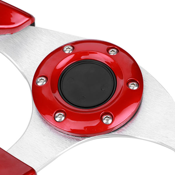320mm/12,5 tum Racing Bil Ratt med Tutknapp PVC Röd Färg Universal Modifierad Del