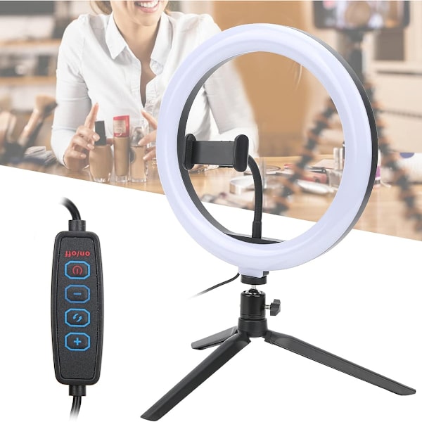 USB-ringljus för videokonferenser, zoom-samtal, fjärrarbete, video/livestreaming, olika storlekar, värde 10 tum