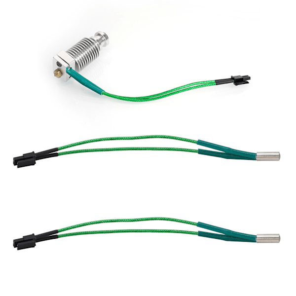 2 st 3D-skrivarpatronvärmare Rör Ingen Oxidation Hög Effekt 3D-skrivaruppvärmningsstav Tråd för VORON 24V 15mm 65W