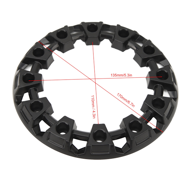 4 st Hjulkapsel Trimskydd Navkapslar Däckskydd Fälgkapsel Universal för ATV Go Kart 6 tum (OD: Ca. 170 mm/6,7 tum, ID: Ca. 110 mm/4,3 tum)