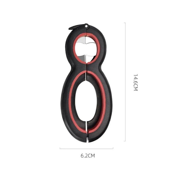 [6 Functions] Universal Opener for Bottles/Jars/Cans - Black