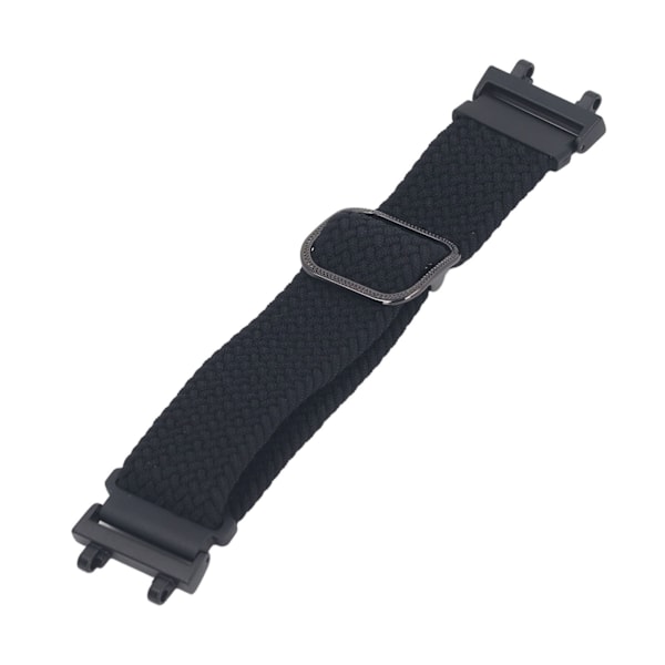 Snabbfäste Klockarmband Justera Storlek Andningsbart Elastiskt Nylonvävt Klockarmband för Amazfit Active Edge A2212 Svart