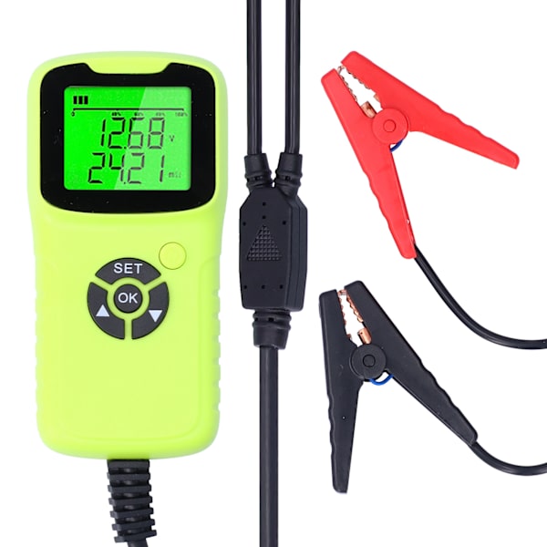 A300 Digital Bilbatteritest LCD Batteritestanalysator Autotest Diagnostiska VerktygGrön