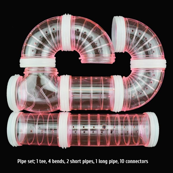 Hamster rör set transparent hamster bur leksaker DIY  anslutningstunnel spår råtta leksak