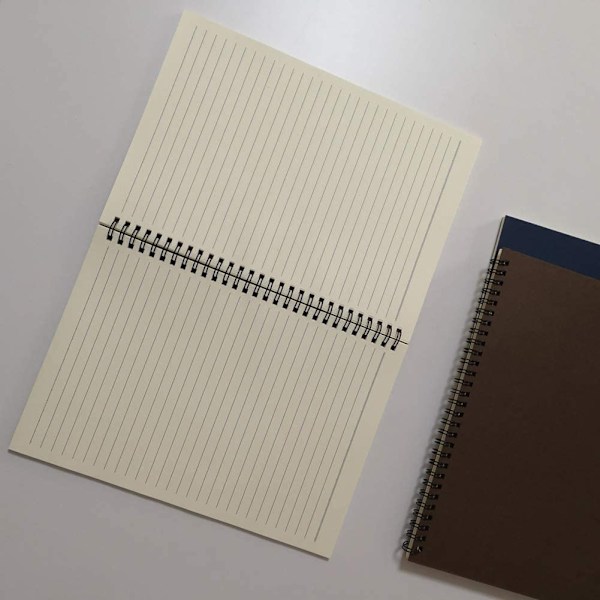Spiralblock/Spiraljournal fodrad, B5 hårt kraftpapper omslag trådbunden anteckningsbok linjerad, 70 ark (140 sidor), 10,5\" X 7,3\", (Brun, 1 förpackning)