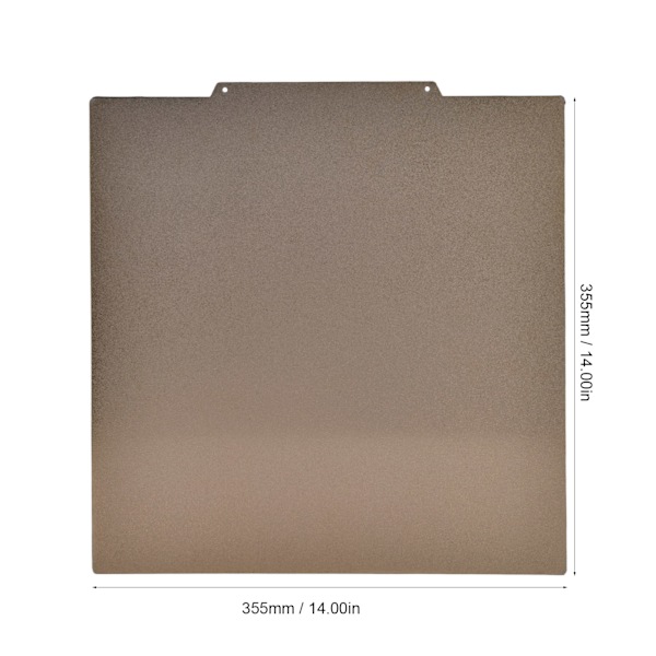 PEI Fjäderstål Flexibel Sängtextur Dubbelsidig Magnetisk Flexibel Plattform för 3D-skrivare 355x355mm