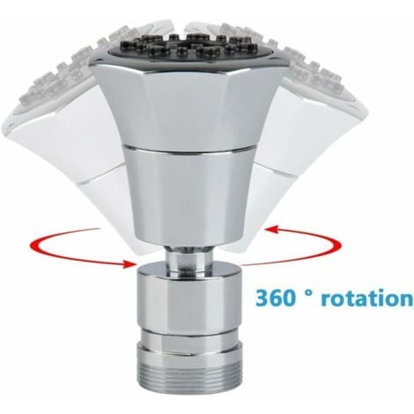 Moon - Dubbelfunktion 2-flödes köksblandare 360° roterande svängbar kran Vattenbesparande kran med 22 mm honadapter, plastutdragare