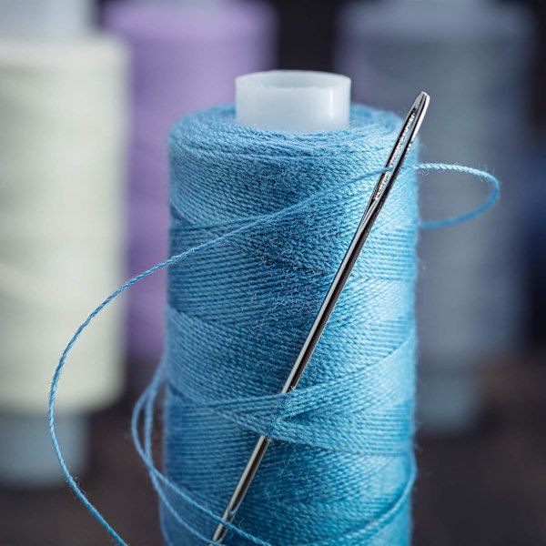 Broderinålsset, Broderinålar i rostfritt stål med stort öga för enkel trädning, Slät polerad yta för bekväm användning,