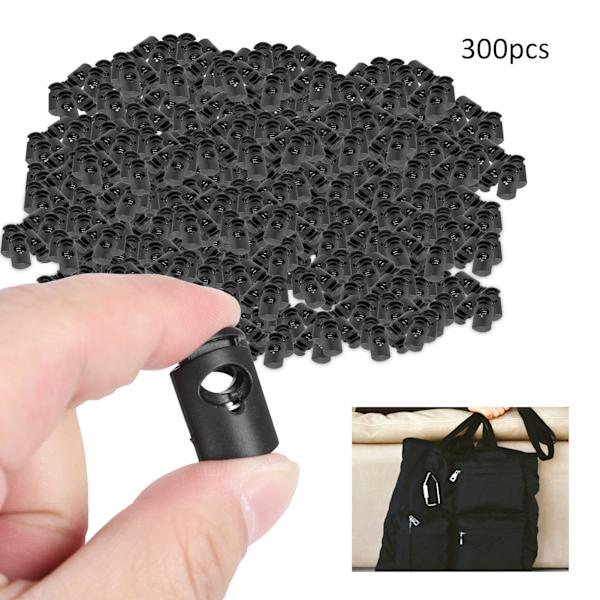 300 st enkelhålsfjäderkabelspärrar i nylon, repspänne, bagagekläder, tillbehör, medium
