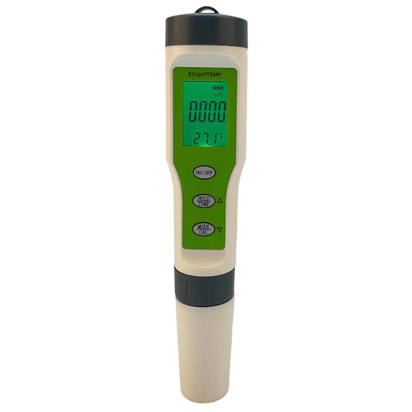 3 i 1 Bärbar Digital PH EC TEMP Meter Vattenkvalitetstestare Renhetstestpenna
