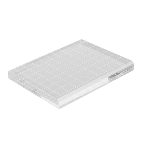 Akryl stämpelblock Genomskinliga linjer Transparent styv DIY Genomskinlig stämpelblock för kort Anteckningsböcker Dagböcker Inbjudningar