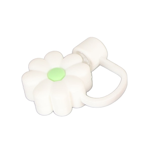 Dammskydd för sugrör, återanvändbar, 10 mm diameter, söt blomform, silikonpropp för sugrör, lock för hem och utomhus, 8 st